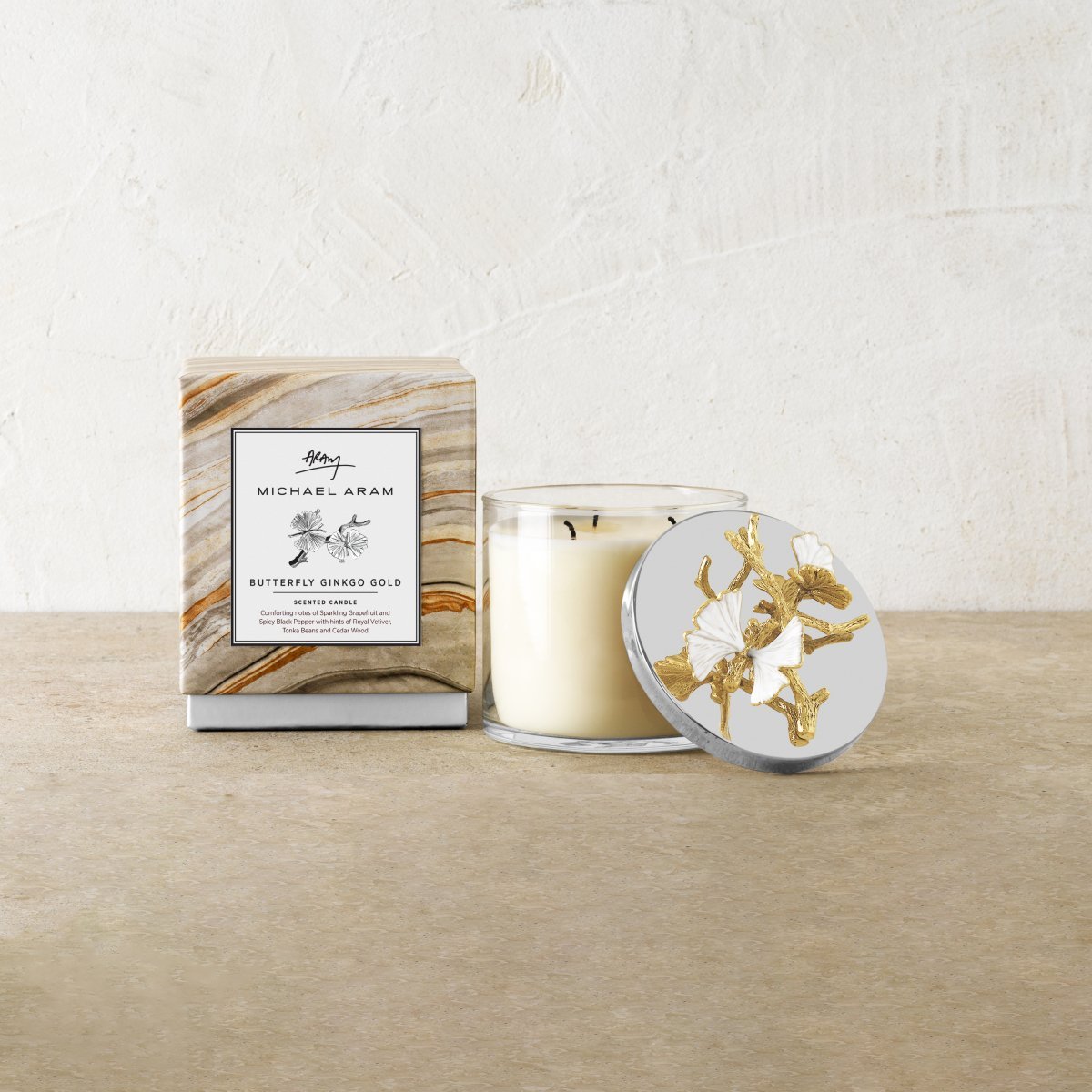 Michael Aram Butterfly Ginkgo Gold Candle