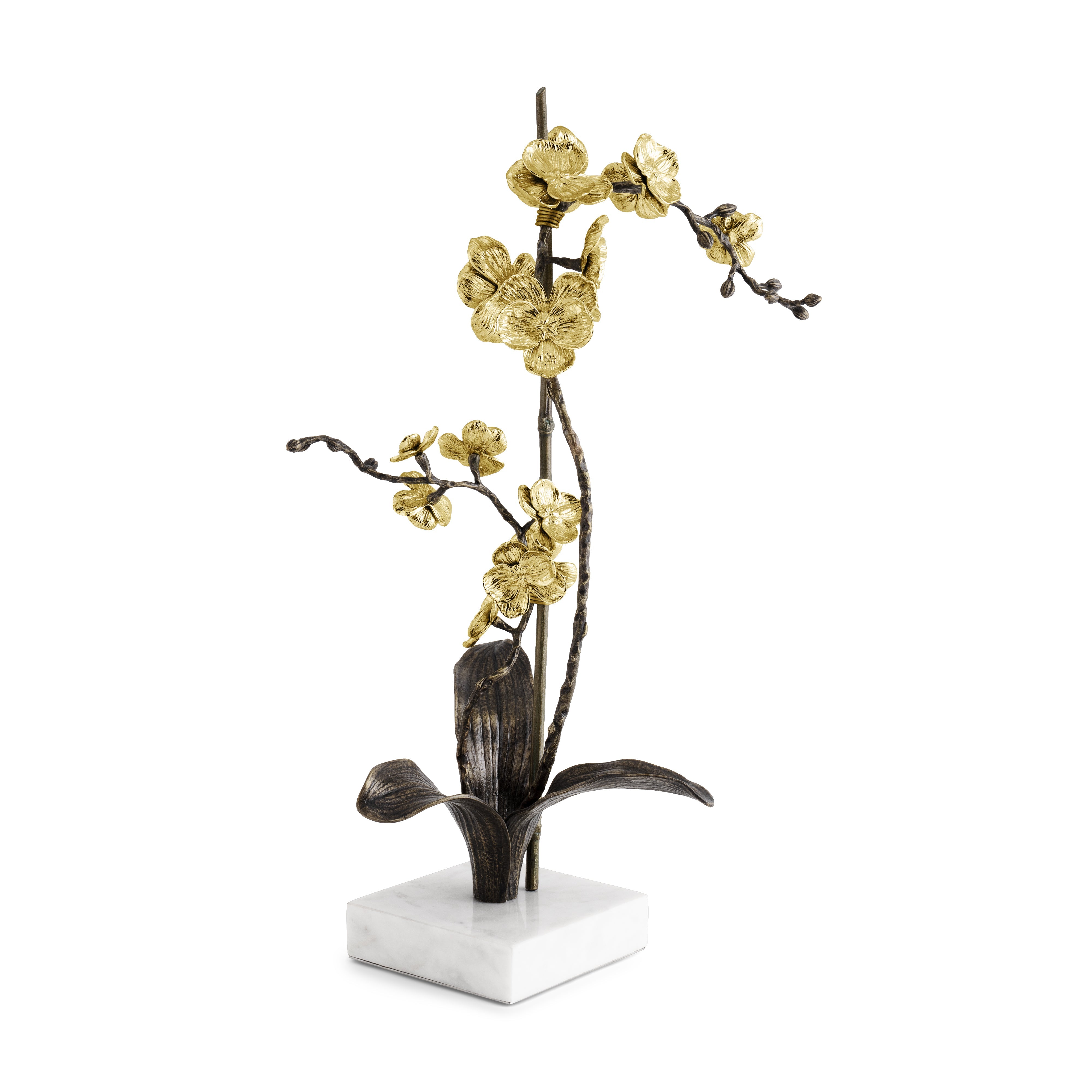 Gold Orchid Stem Sculpture