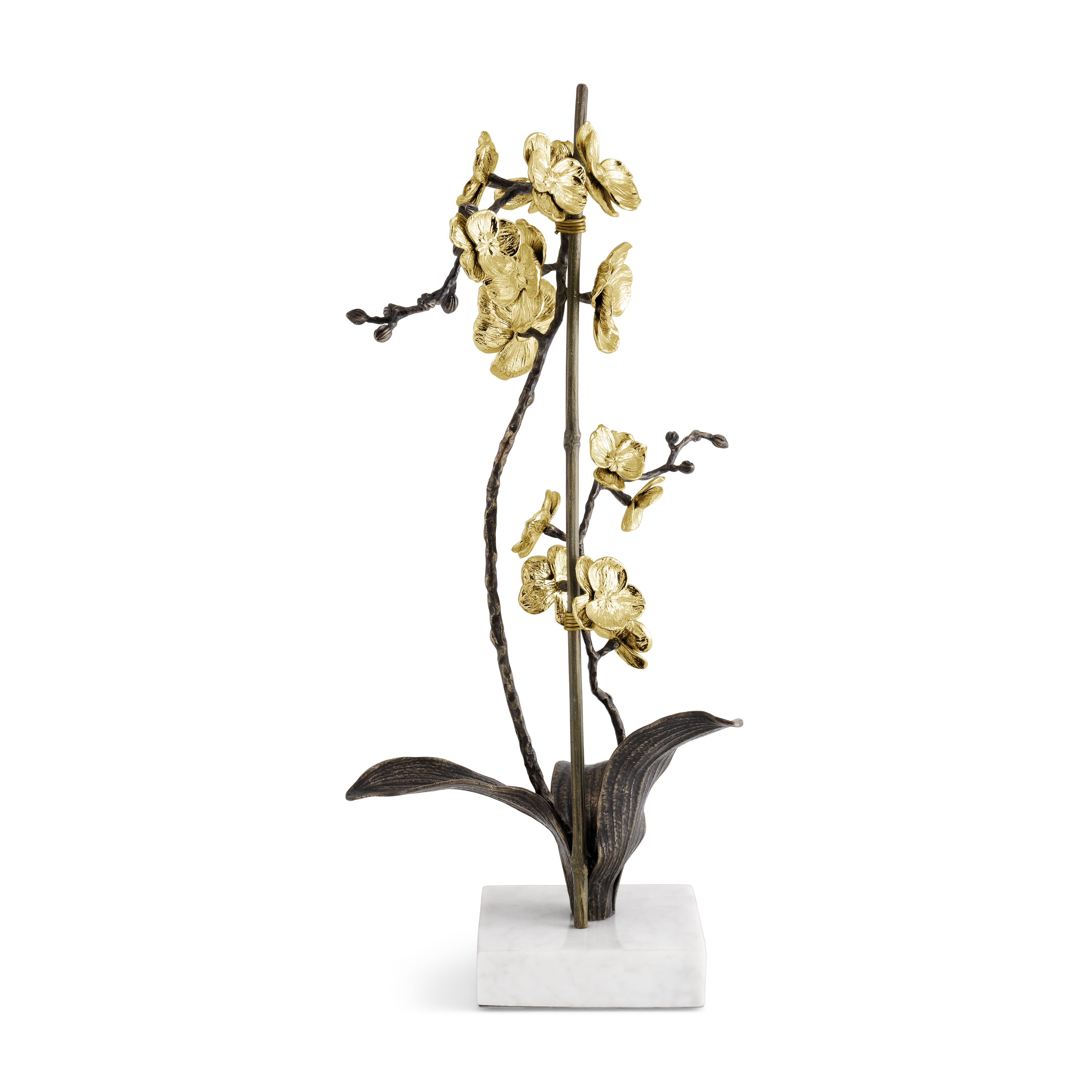 Gold Orchid Stem Sculpture