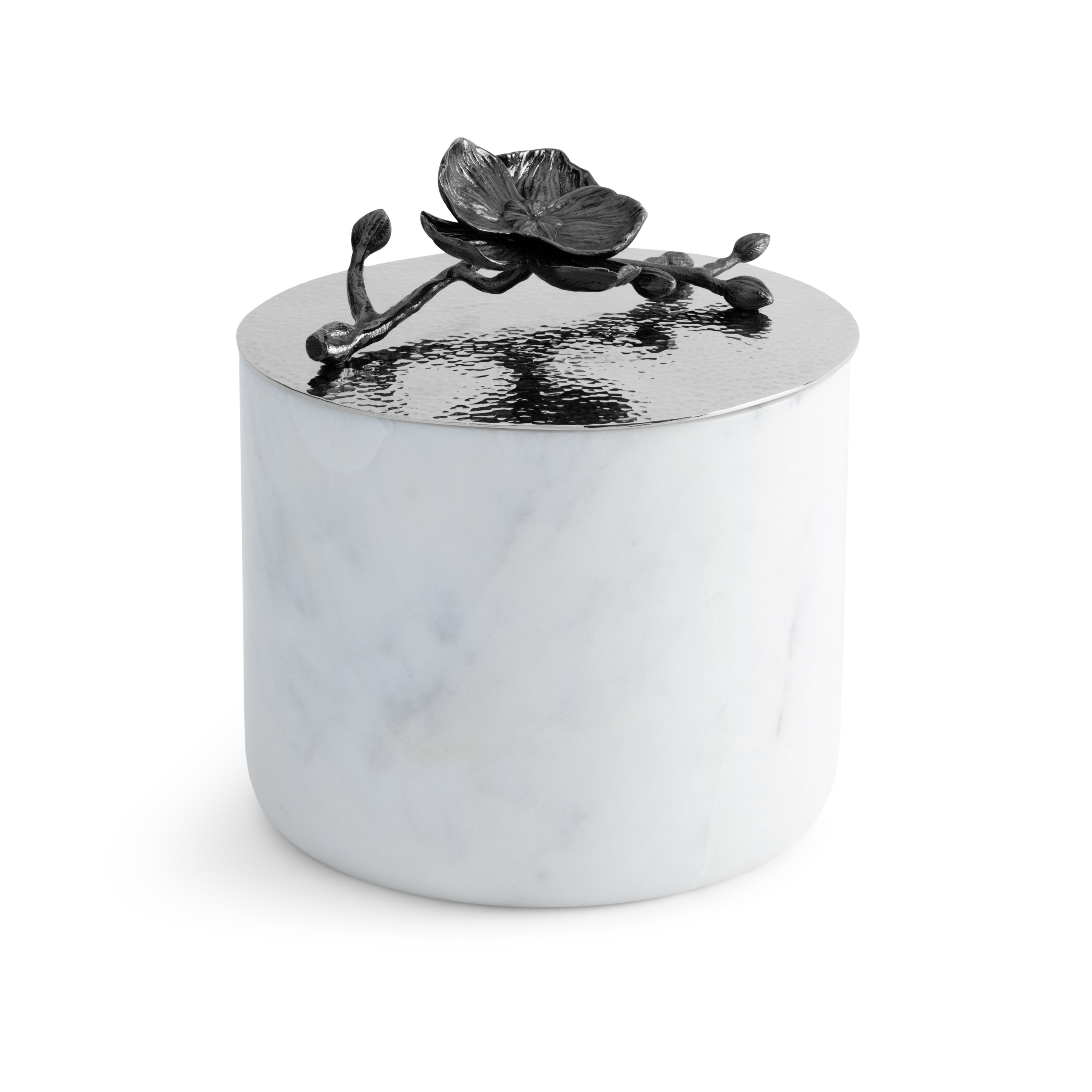 Michael Aram Black Orchid Large Marble Candle