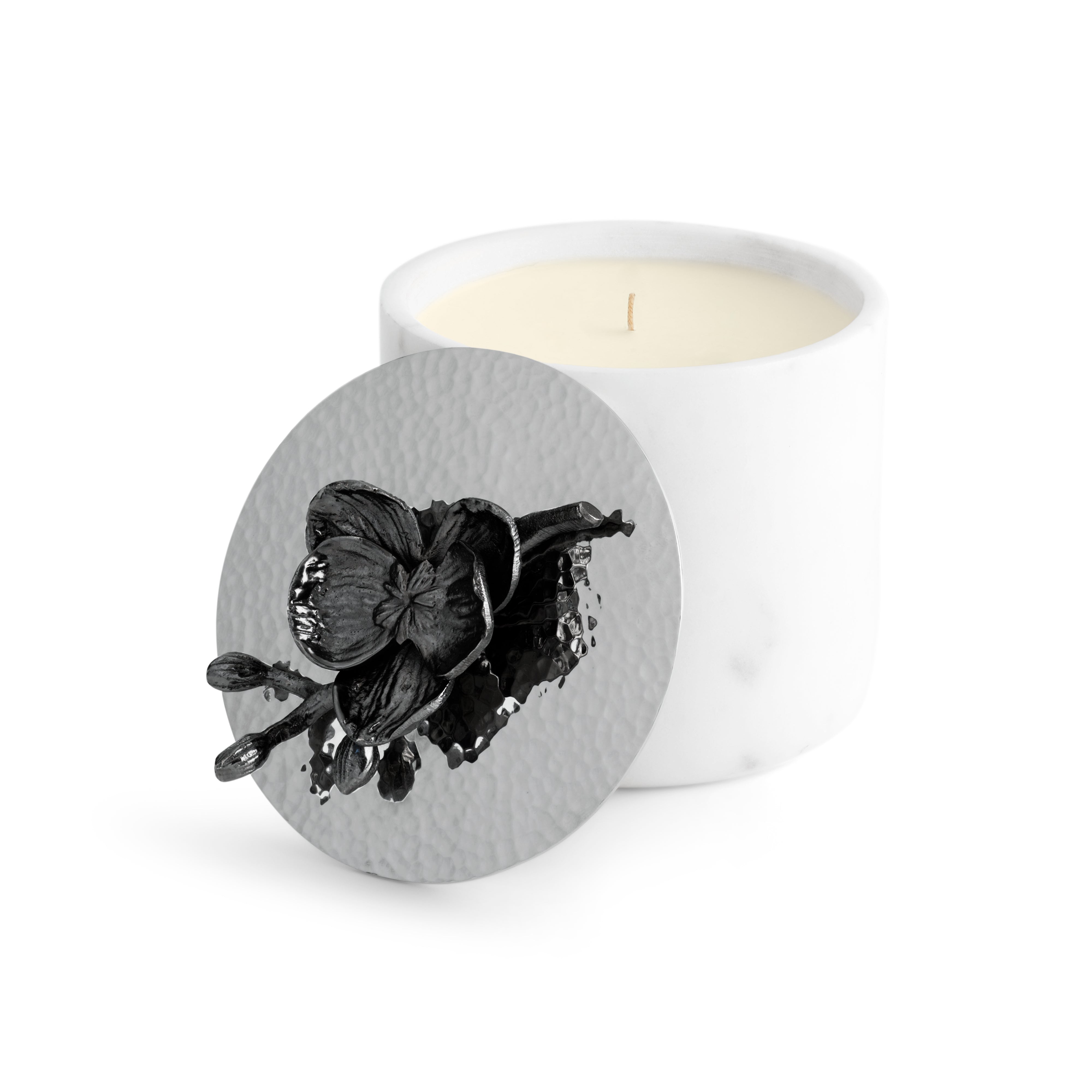 Michael Aram Black Orchid Marble Candle