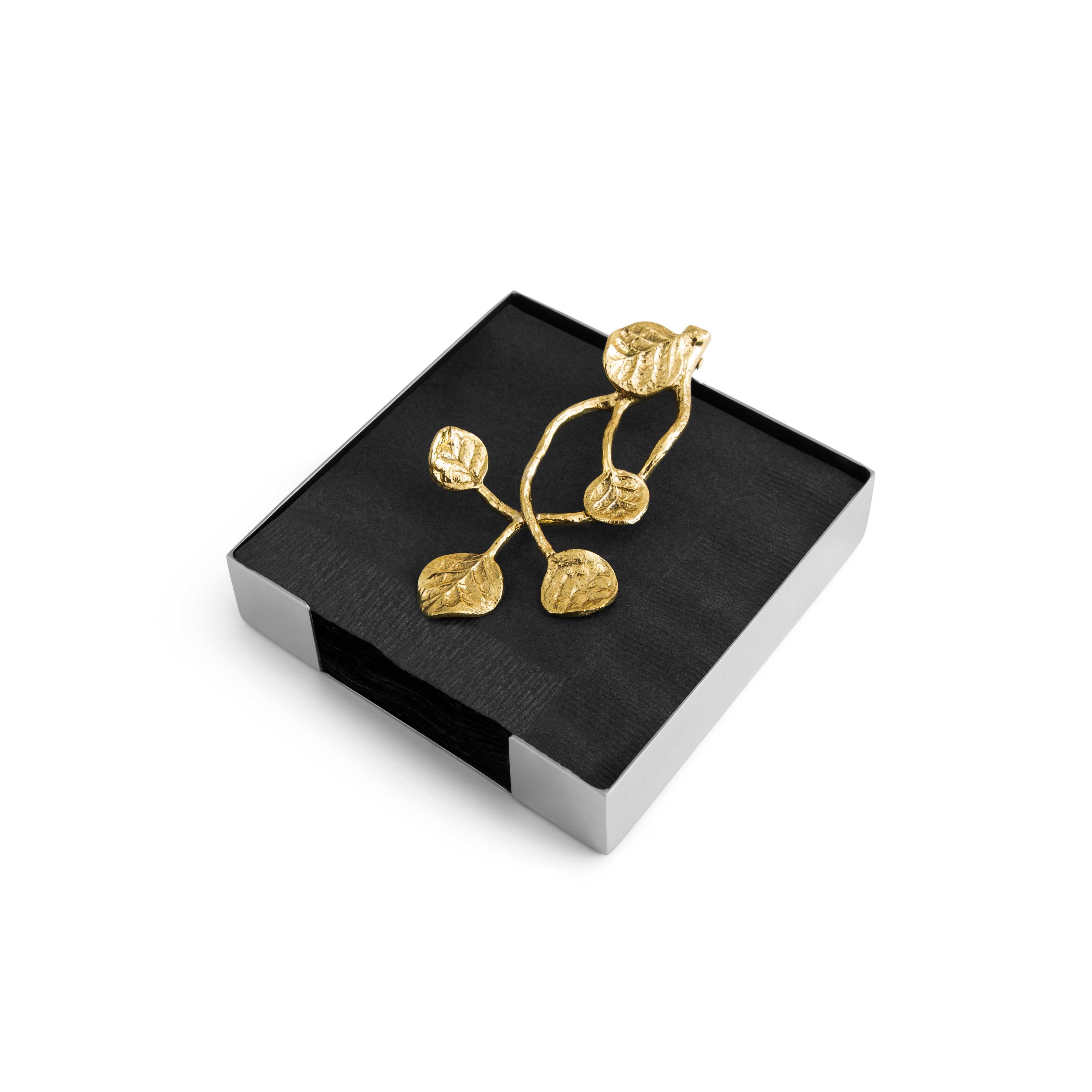 Michael Aram Botanical Leaf Gold Cocktail Napkin Holder