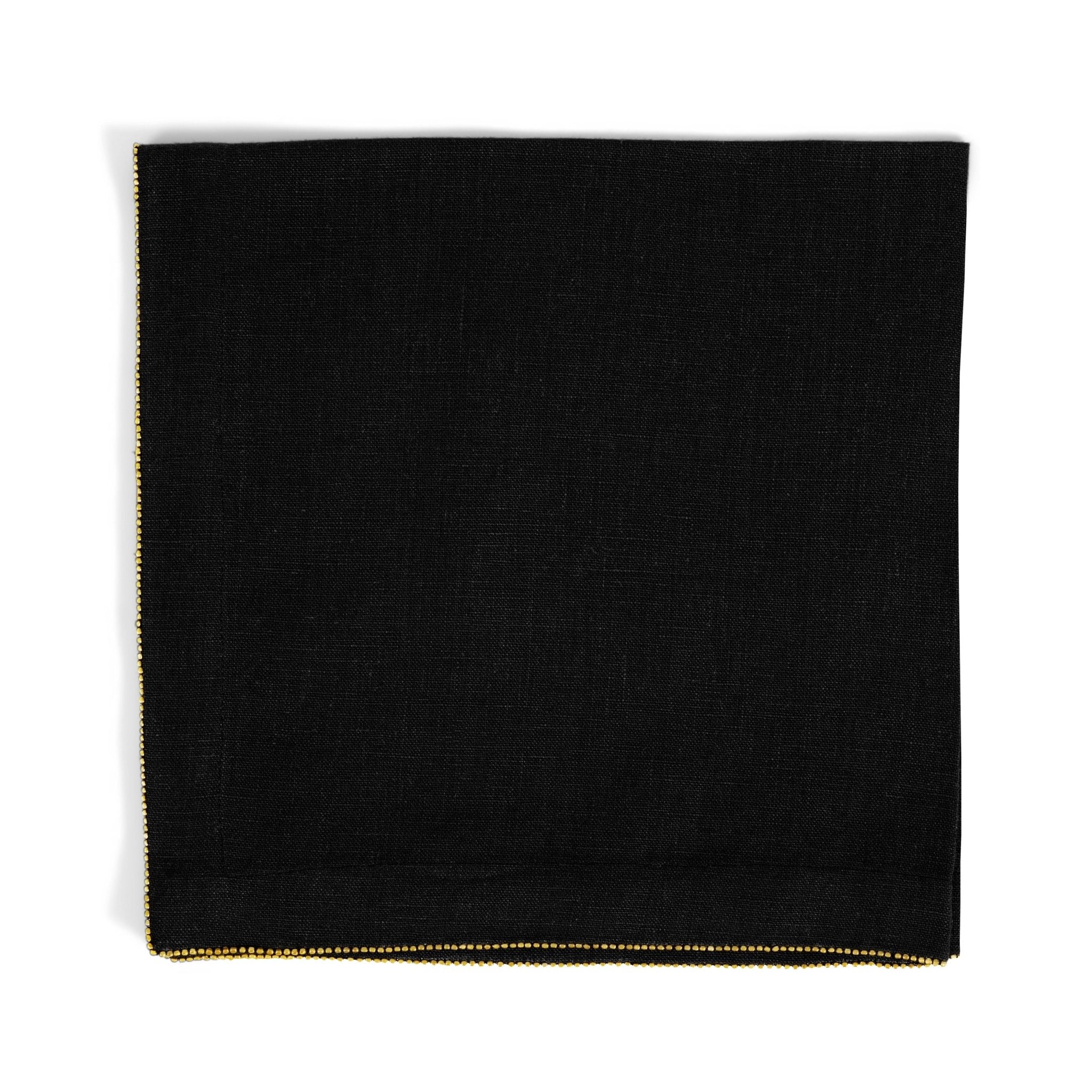 Michael Aram Brass Beaded Dinner Napkin Charcoal