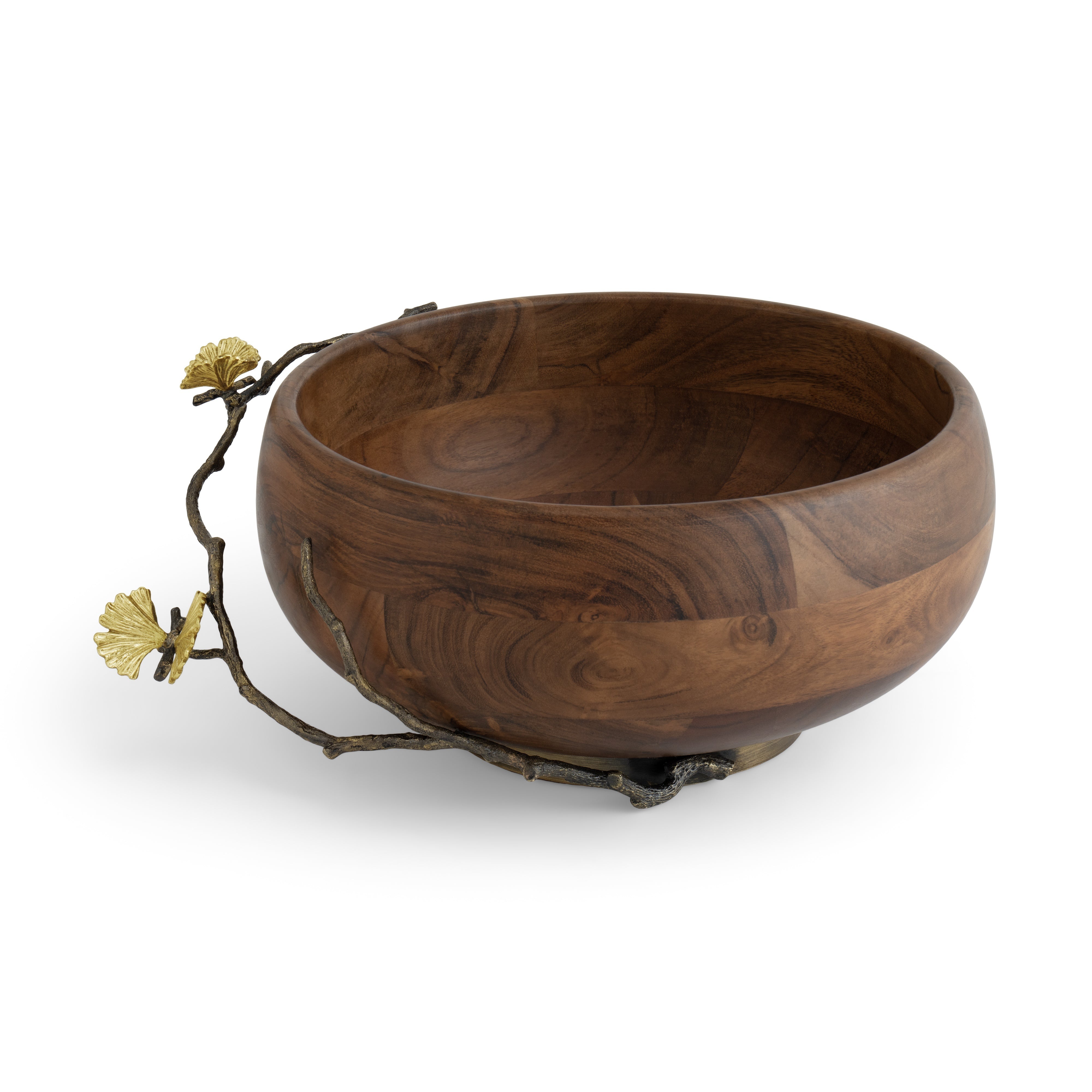 Michael Aram Butterfly Ginkgo Wood Salad Bowl