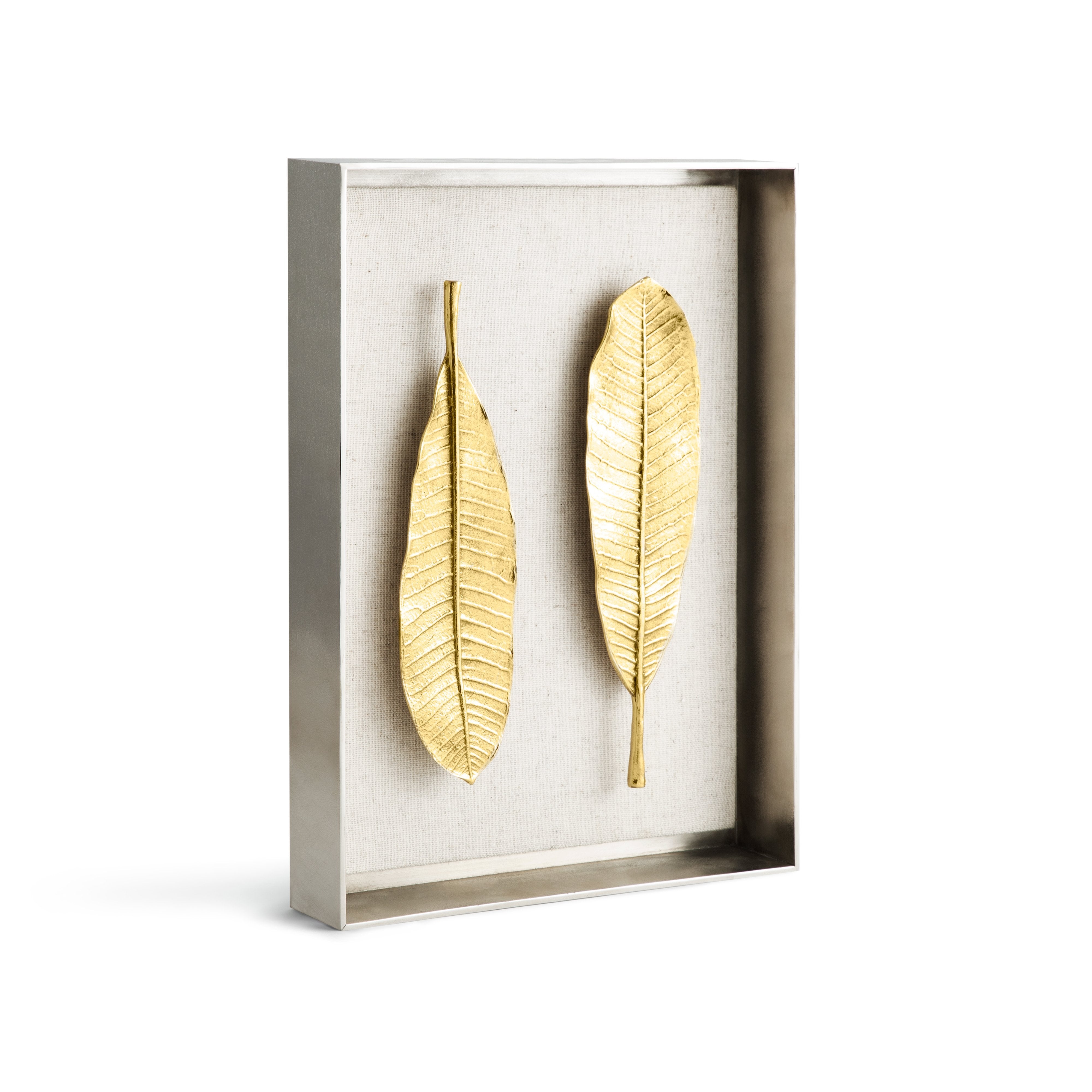 Michael Aram Champa Leaf Fabric Shadow Box