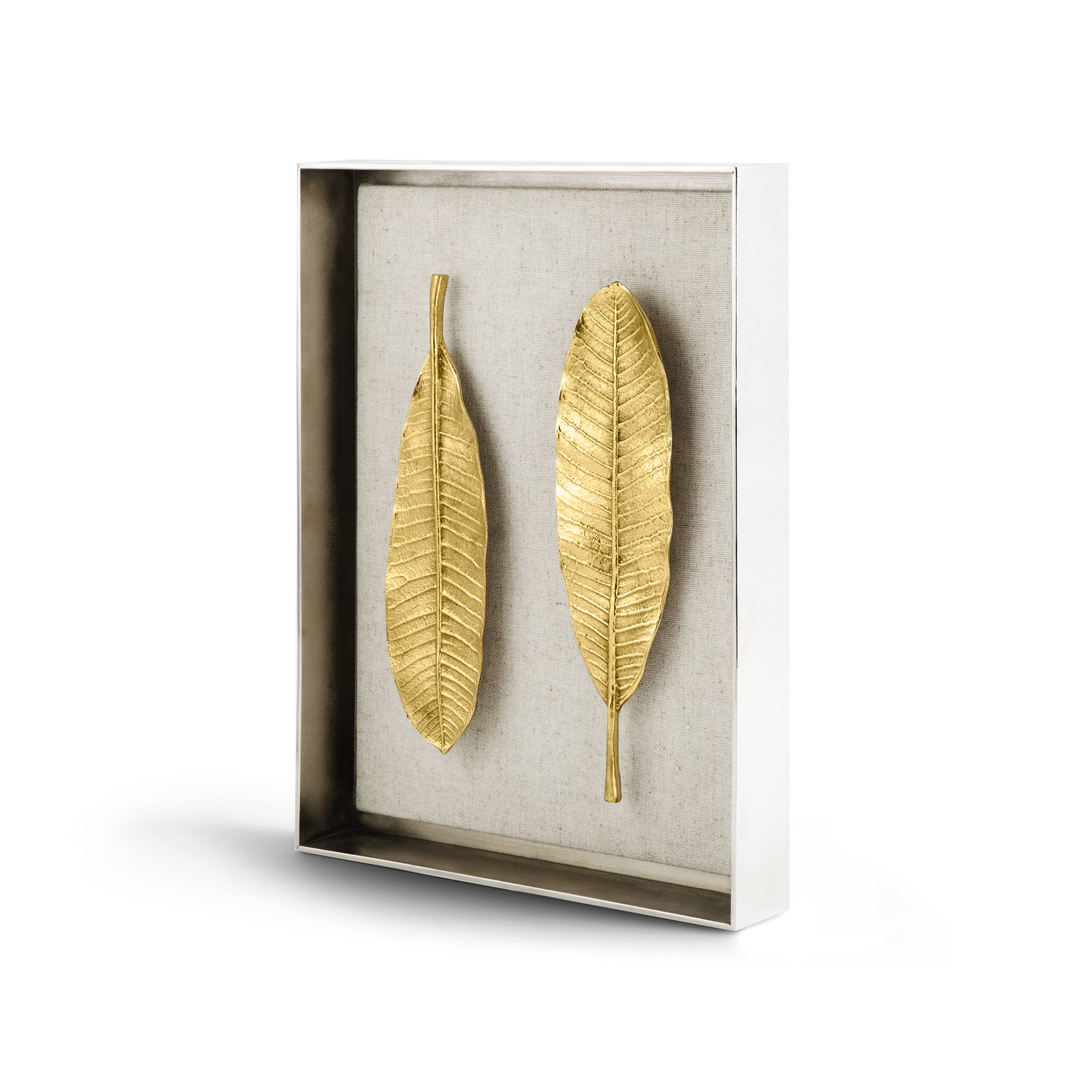 Michael Aram Champa Leaf Fabric Shadow Box