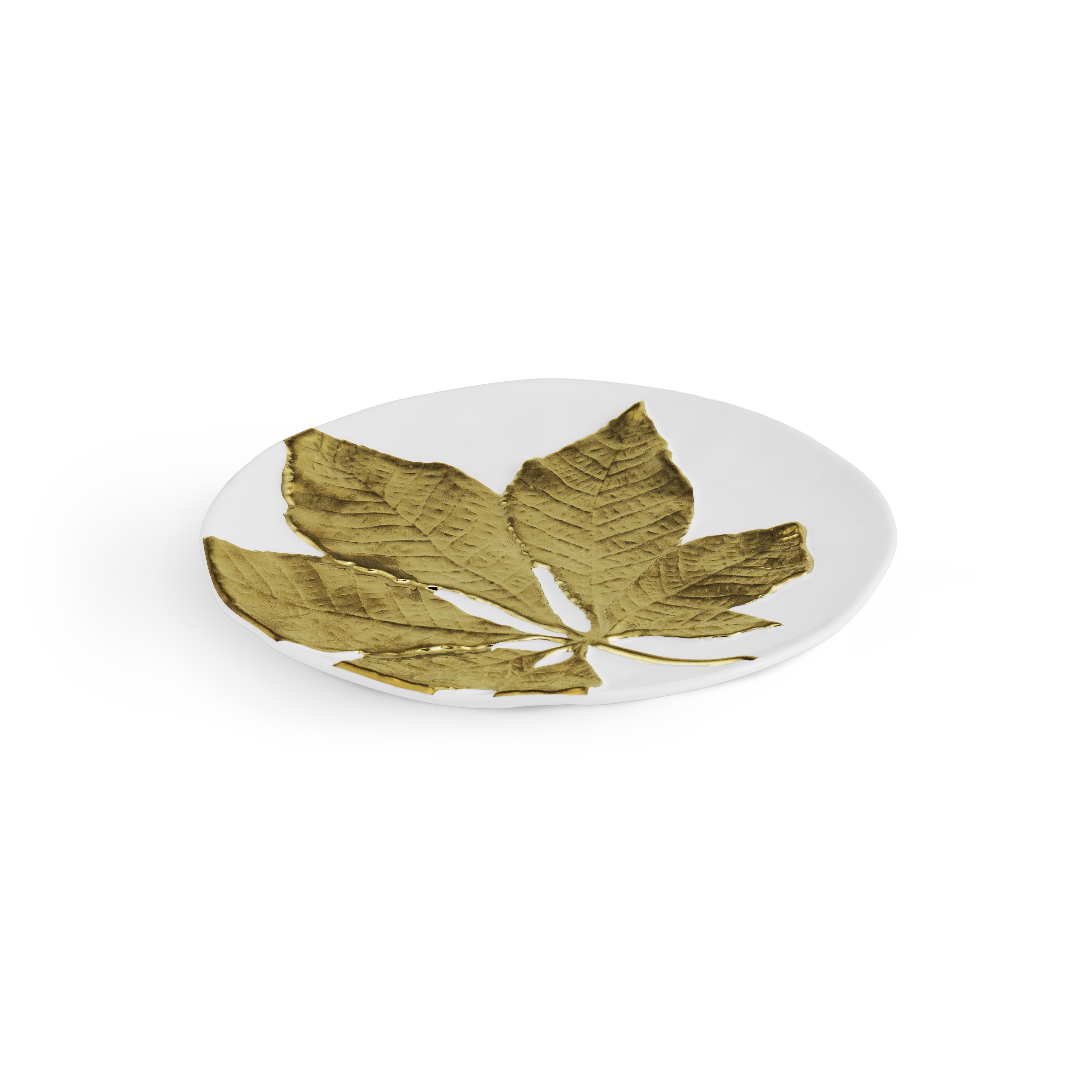 Michael Aram Chestnut Leaf Salad Plate Set