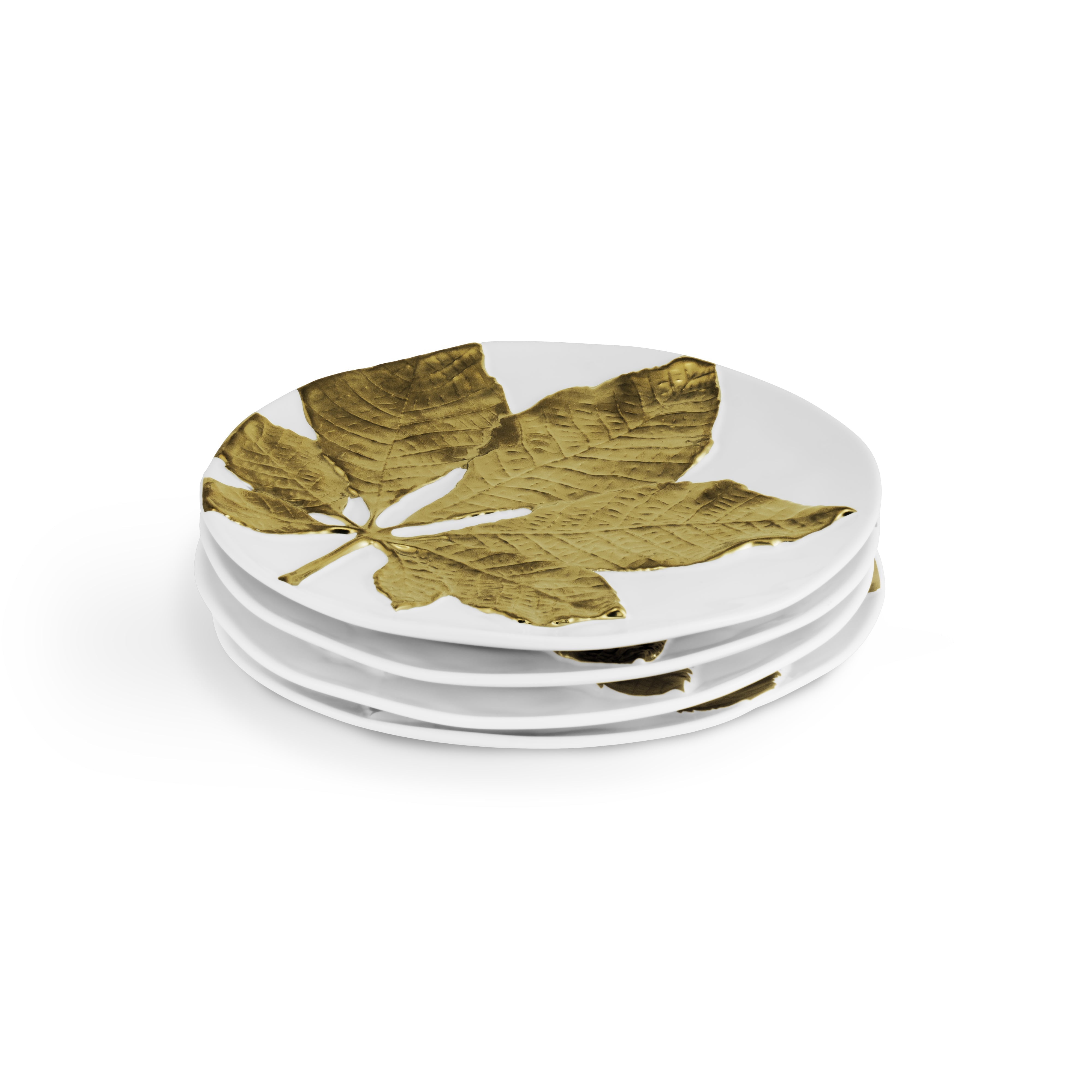 Michael Aram Chestnut Leaf Salad Plate Set