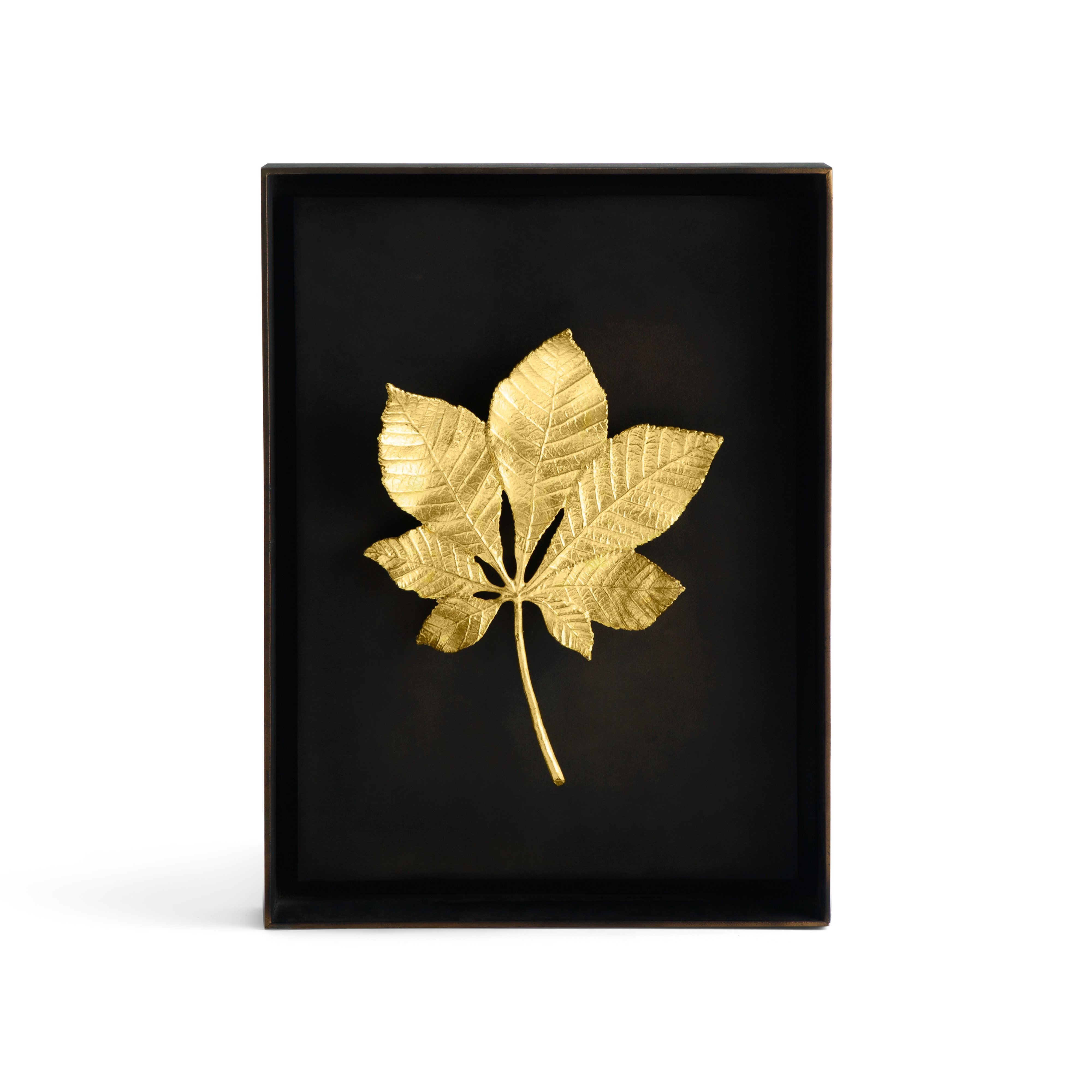 Michael Aram Chestnut Leaf Shadow Box