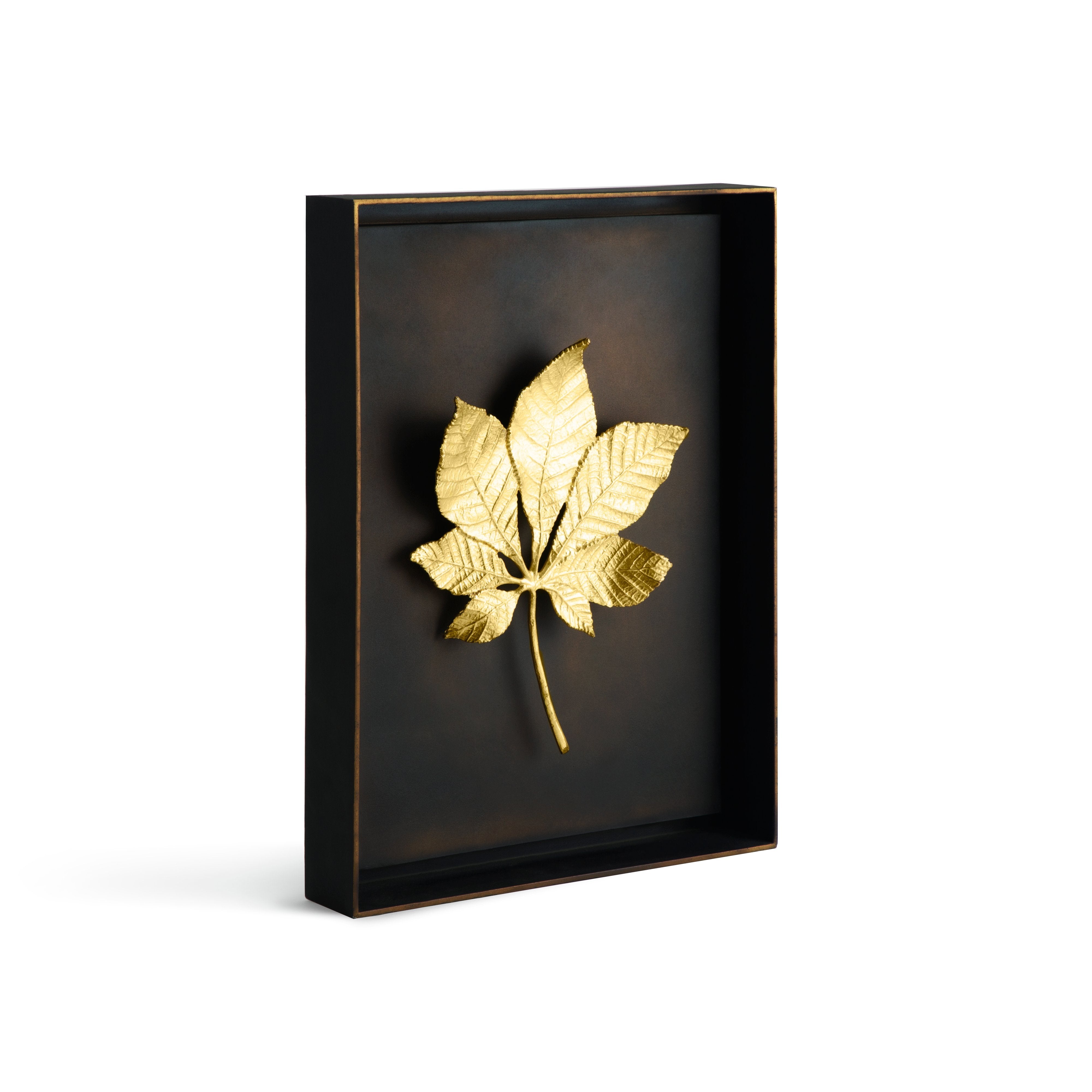 Michael Aram Chestnut Leaf Shadow Box