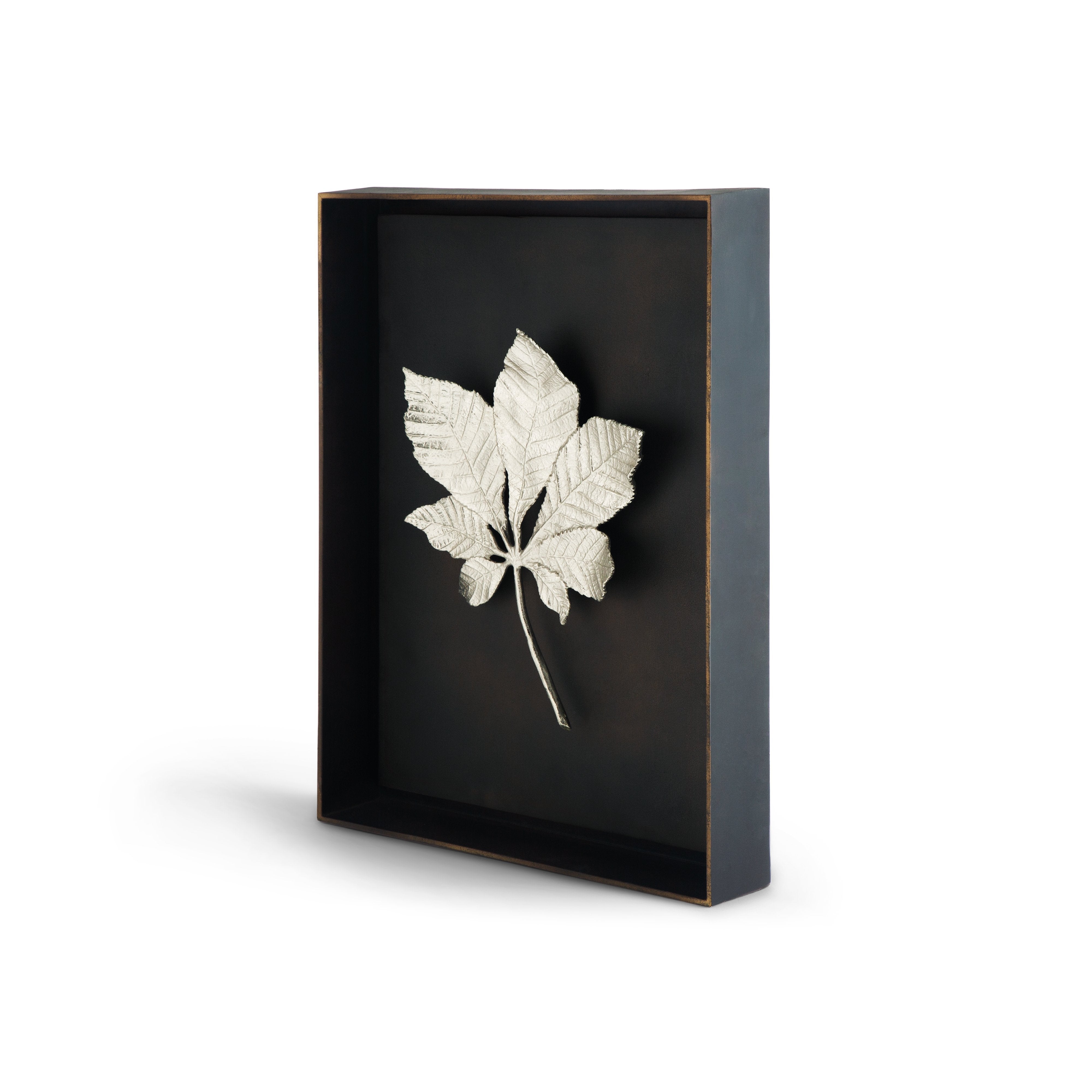 Michael Aram Chestnut Leaf Shadow Box - Antique Nickel