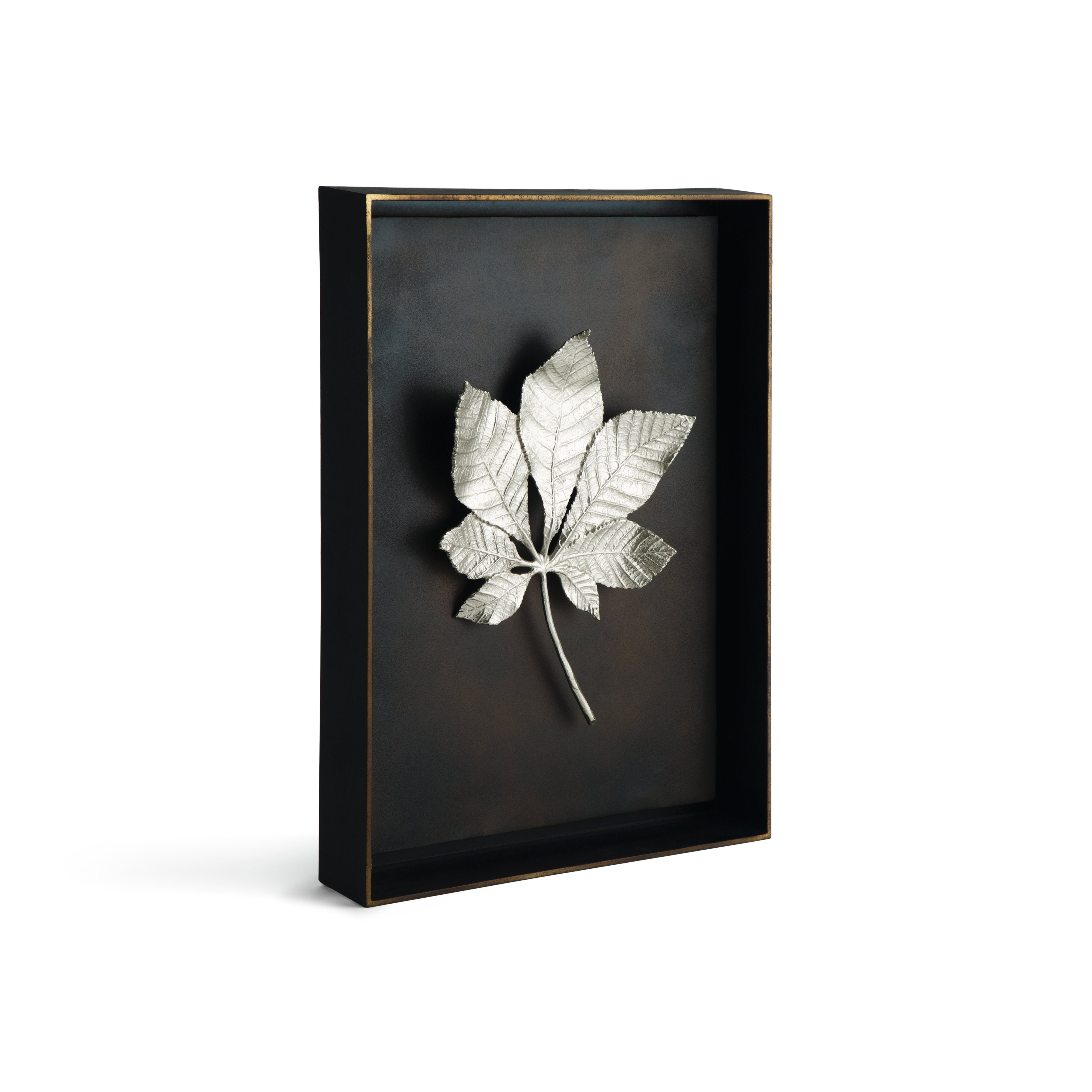 Michael Aram Chestnut Leaf Shadow Box - Antique Nickel