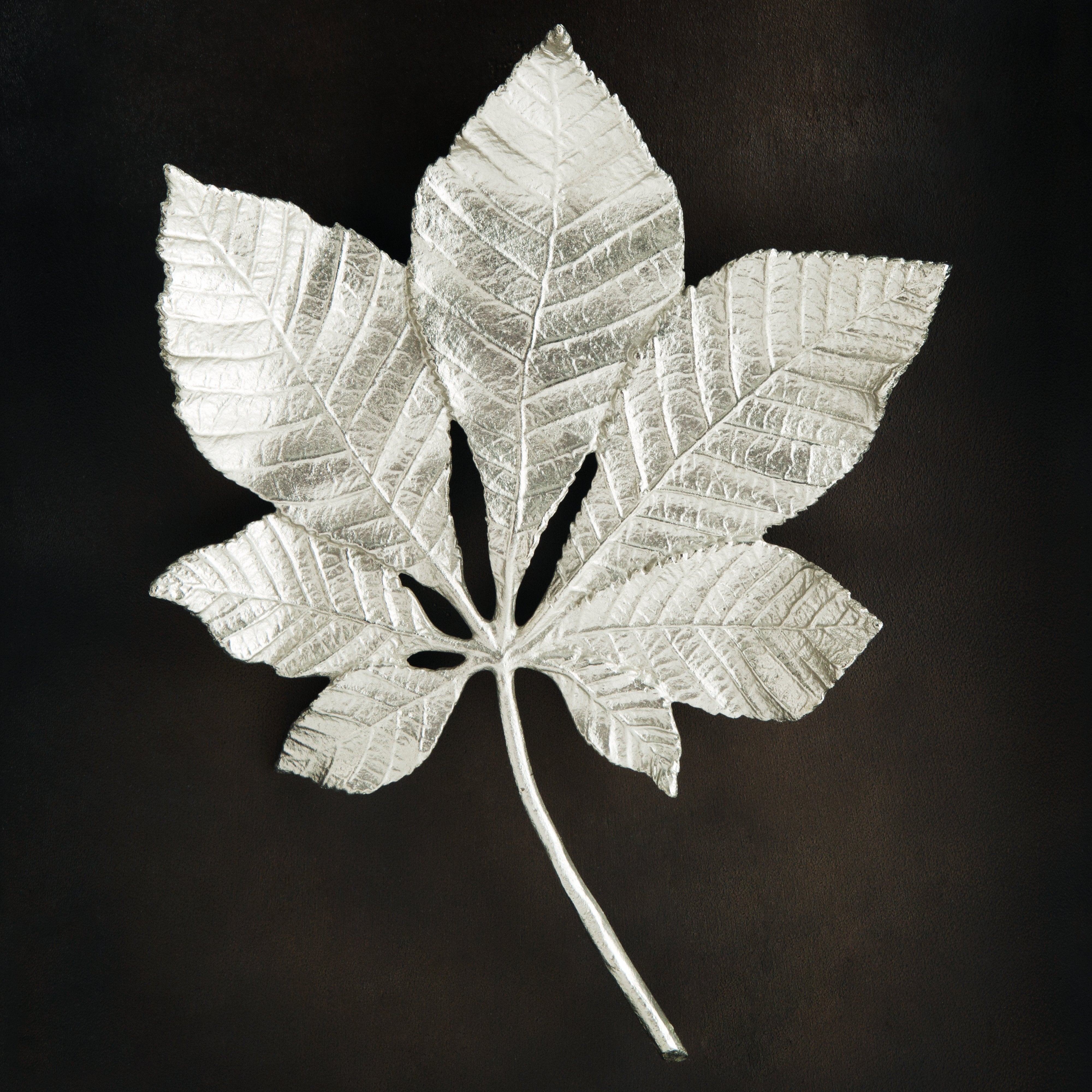 Michael Aram Chestnut Leaf Shadow Box - Antique Nickel