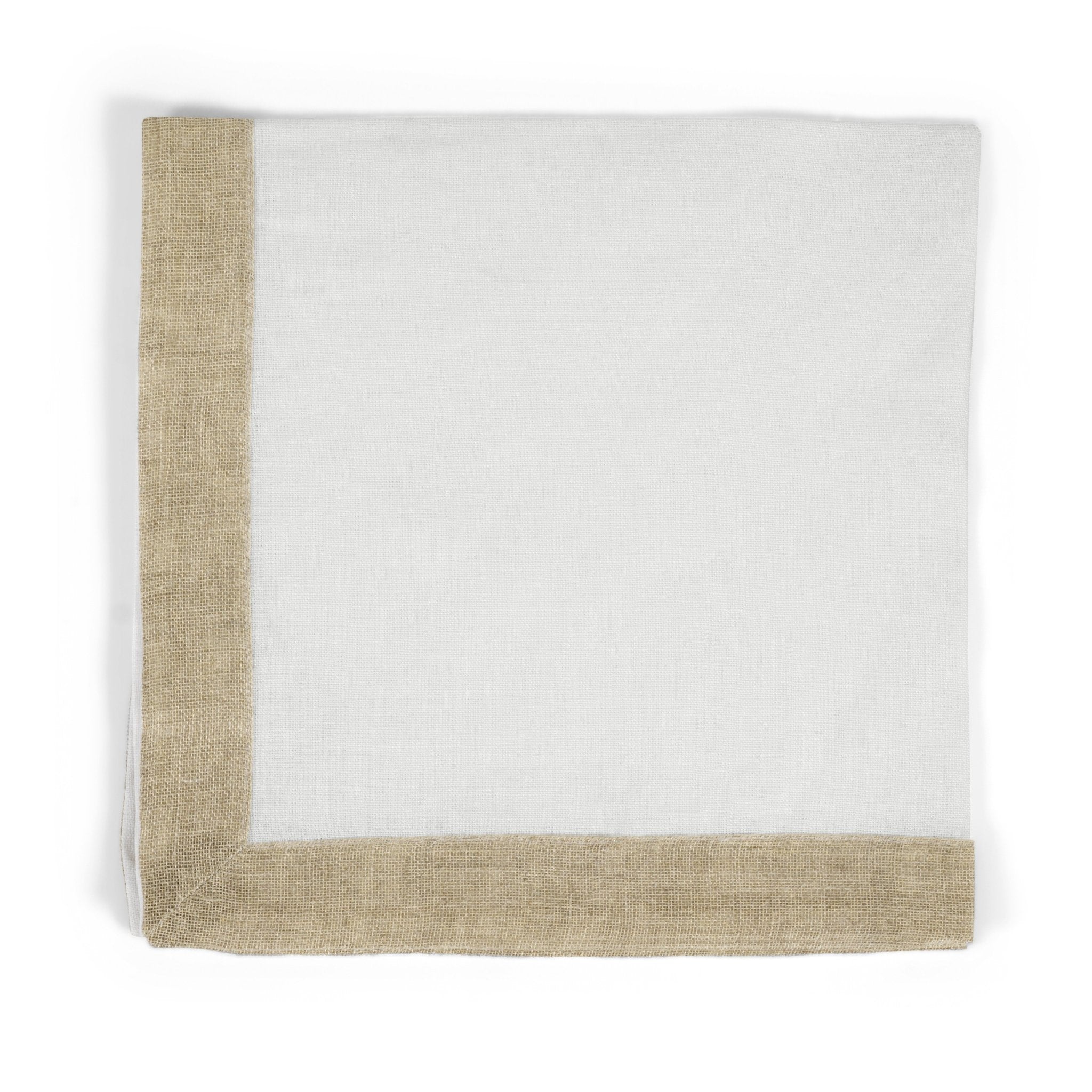 Michael Aram Eggshell Dinner Napkin w/ Metallic Flange