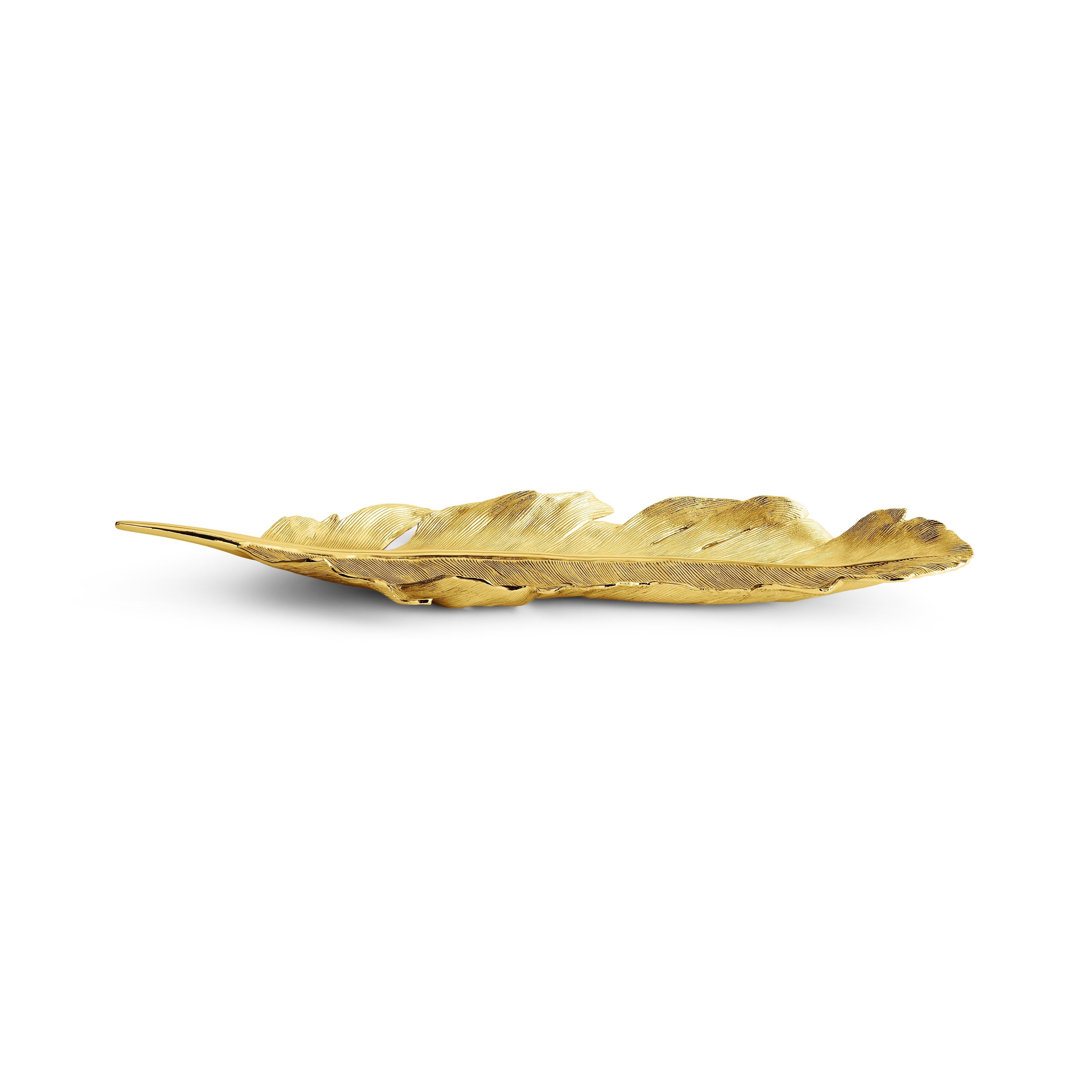 Michael Aram Feather Tray Gold