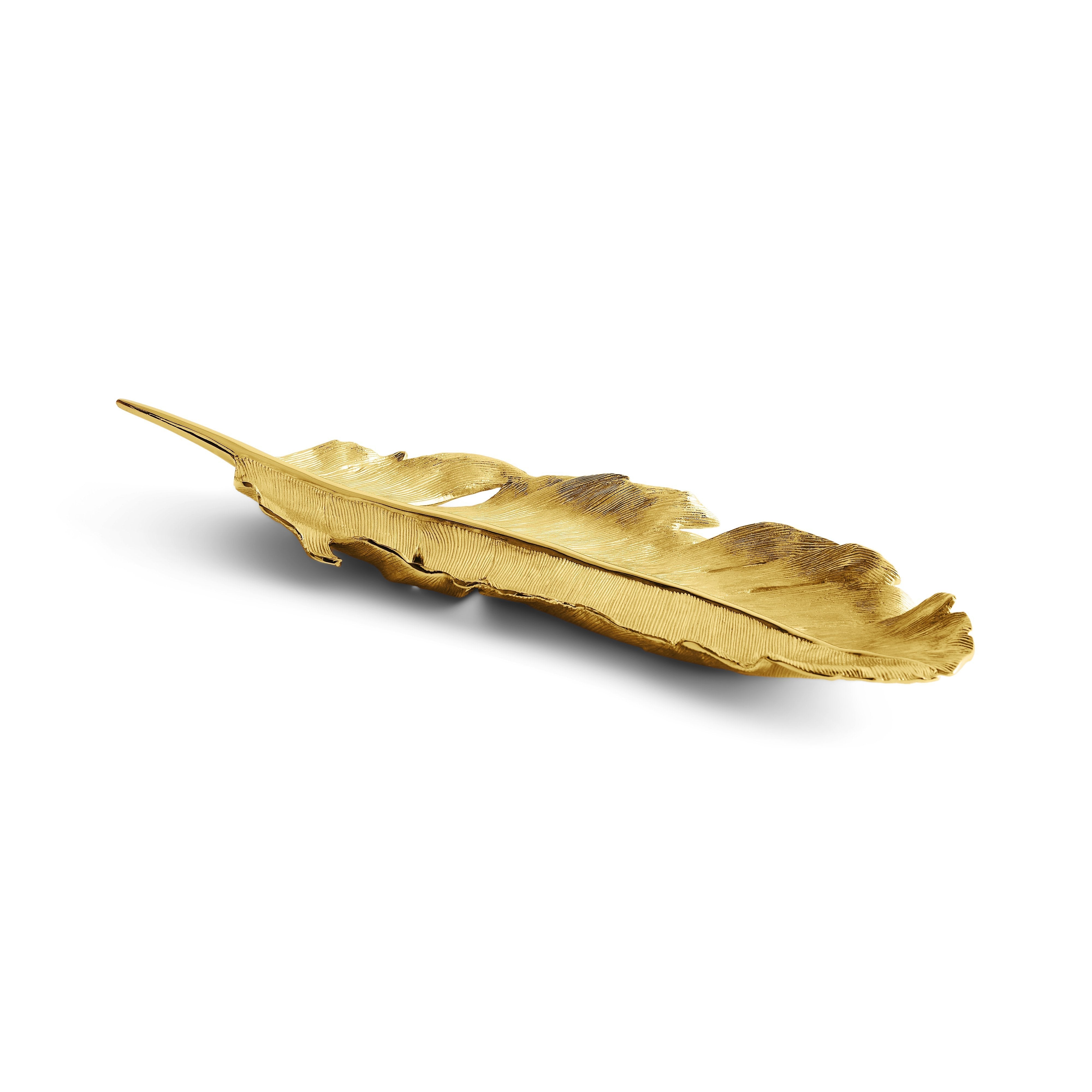 Michael Aram Feather Tray Gold