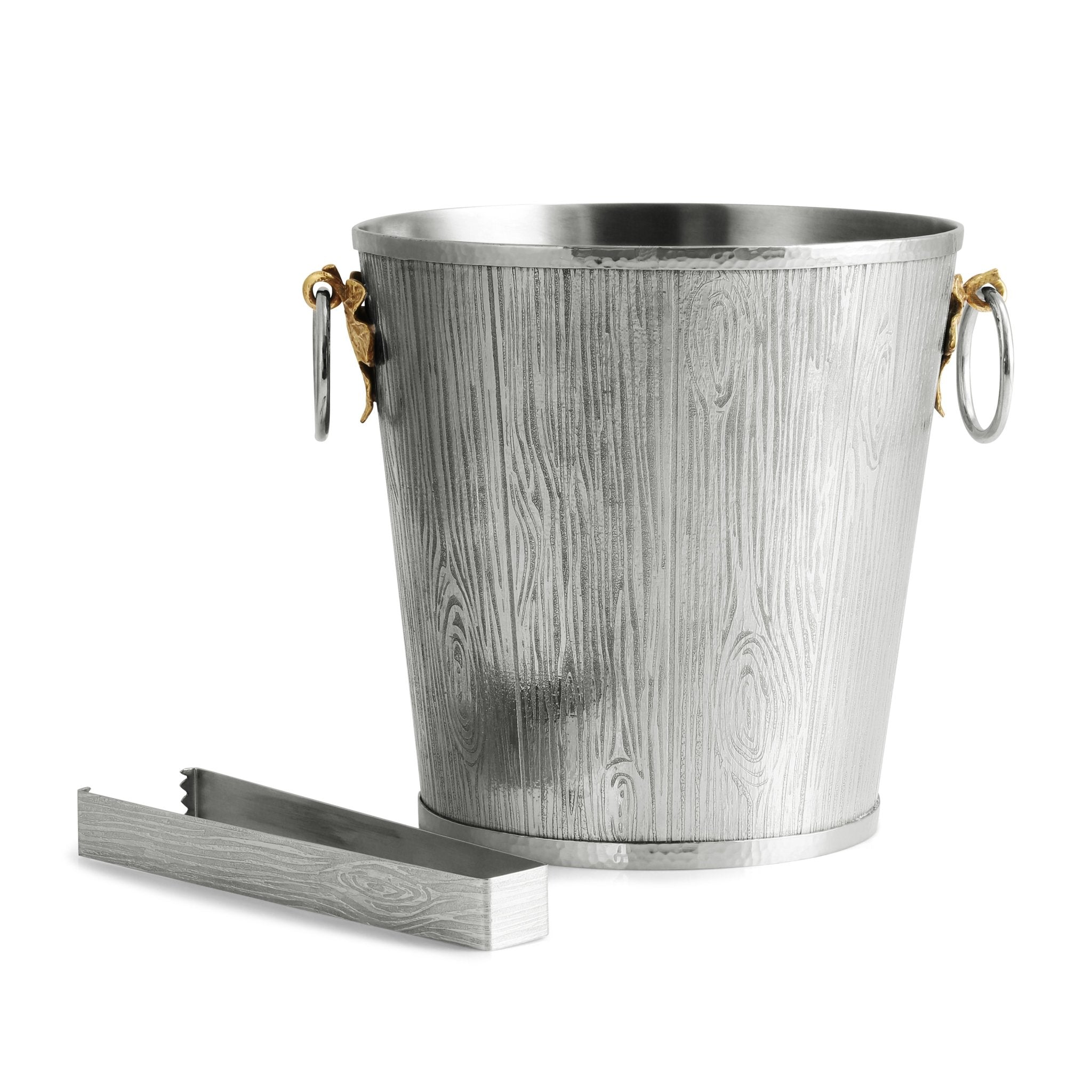 Michael Aram Ivy & Oak Bucket w/ Tongs