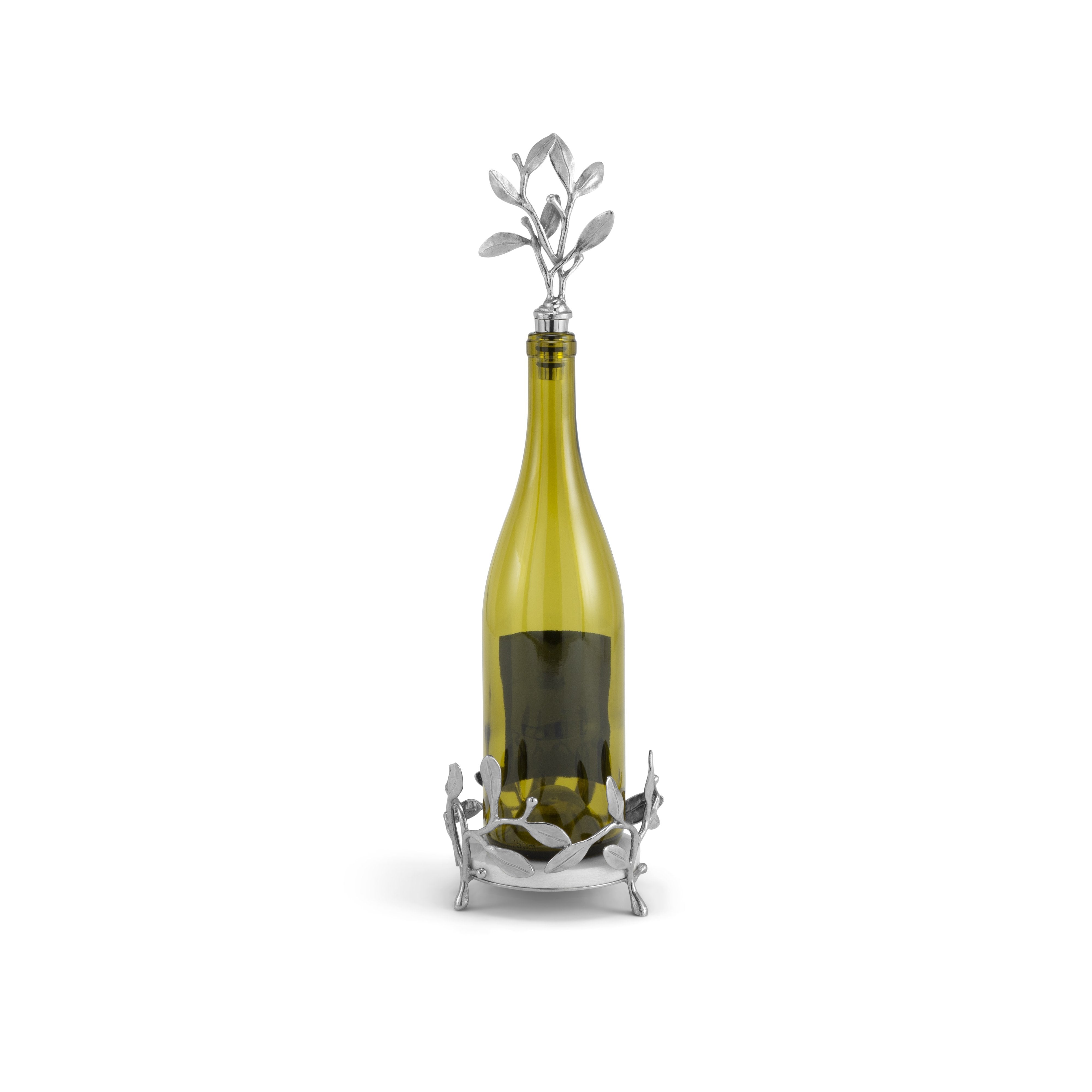 Michael Aram Laurel Wine Coaster &amp; Stopper Set
