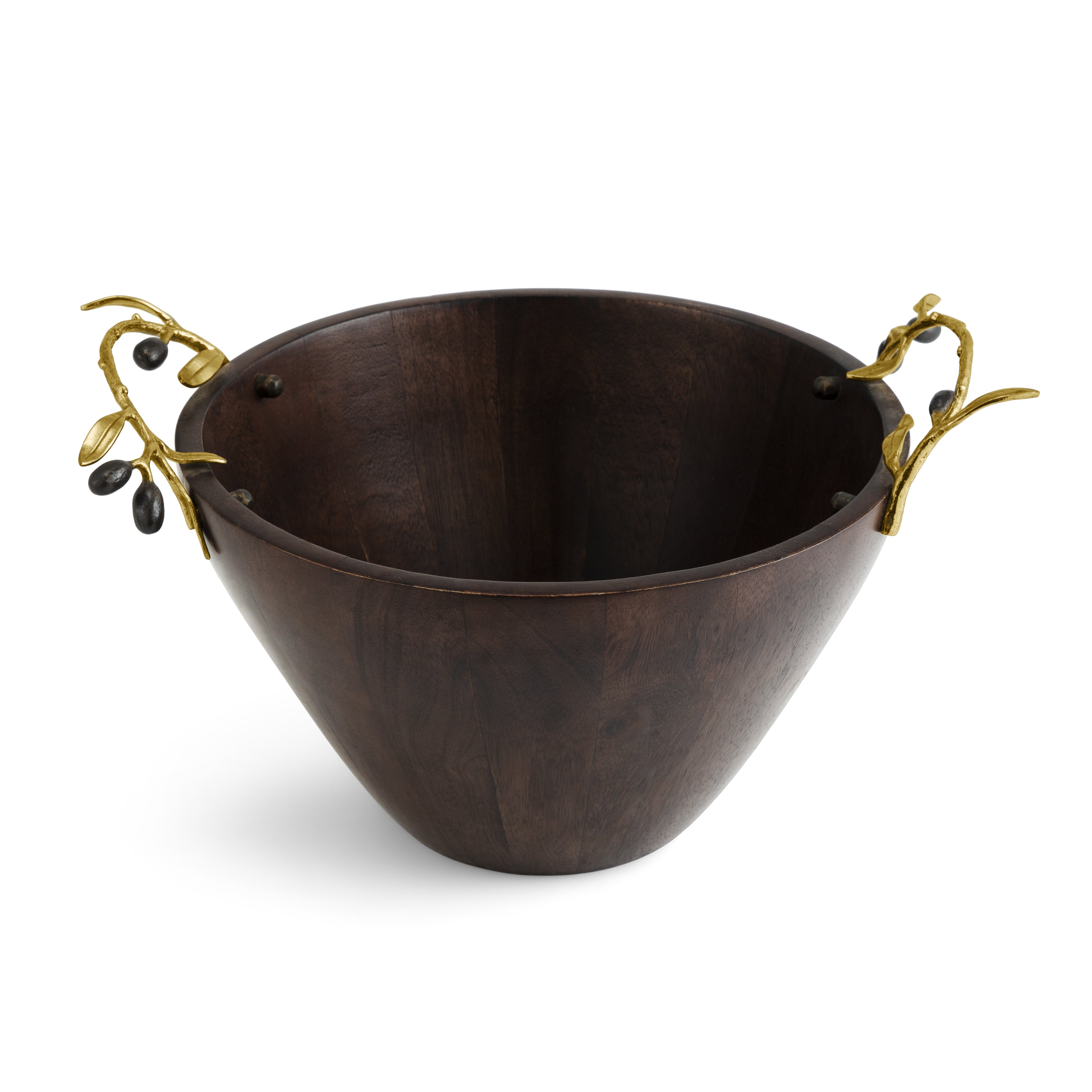 Michael Aram Olive Branch Wood Bowl