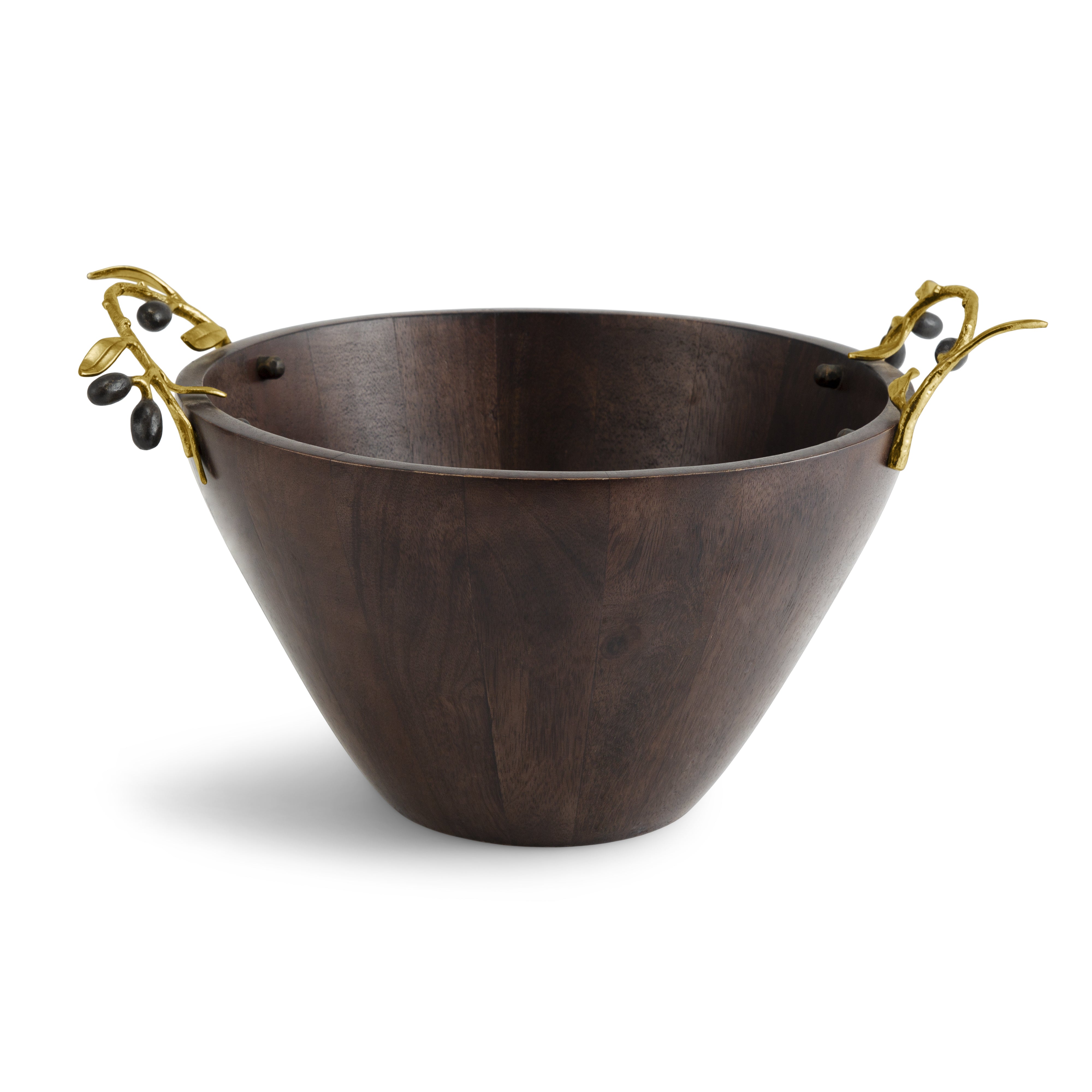 Michael Aram Olive Branch Wood Bowl