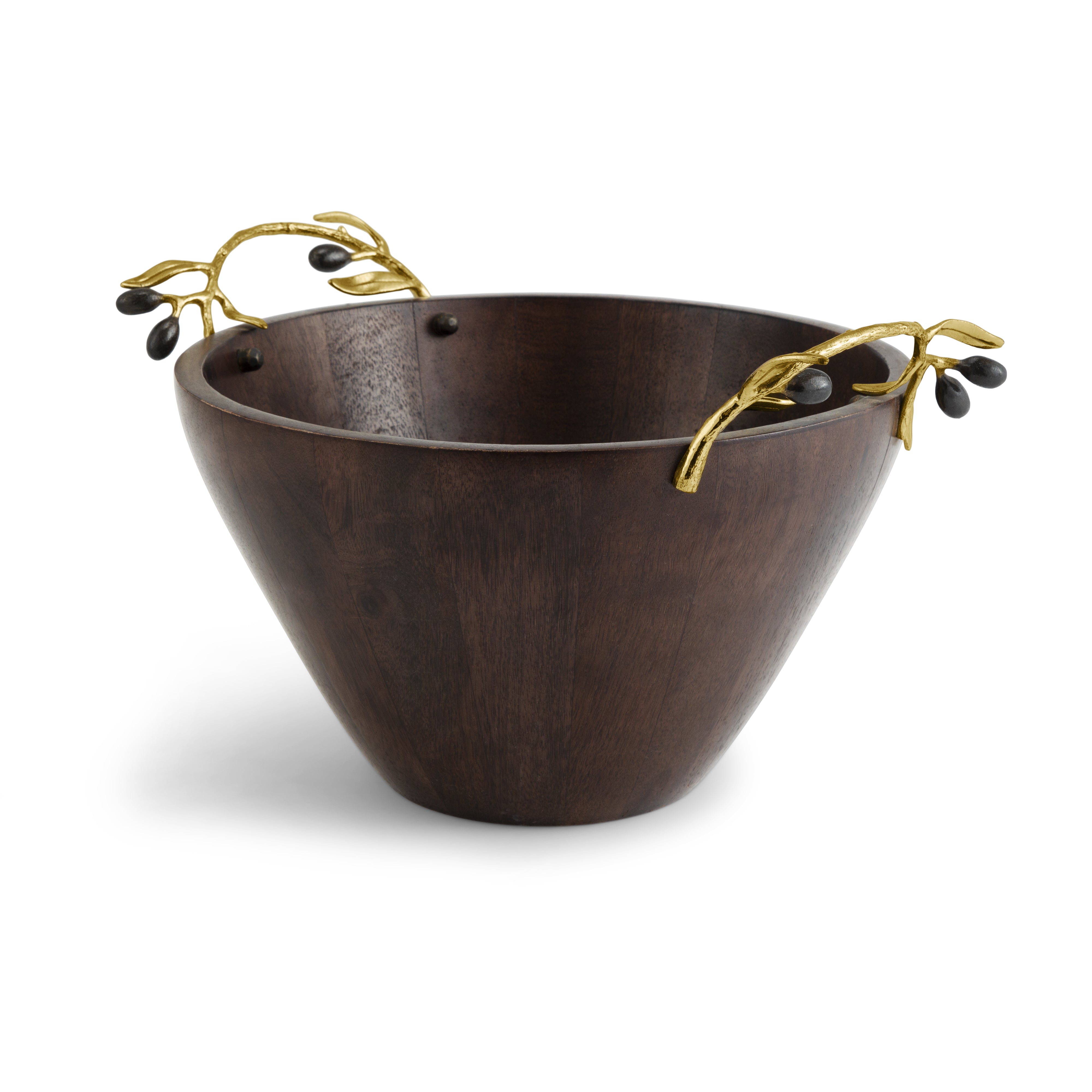 Michael Aram Olive Branch Wood Bowl