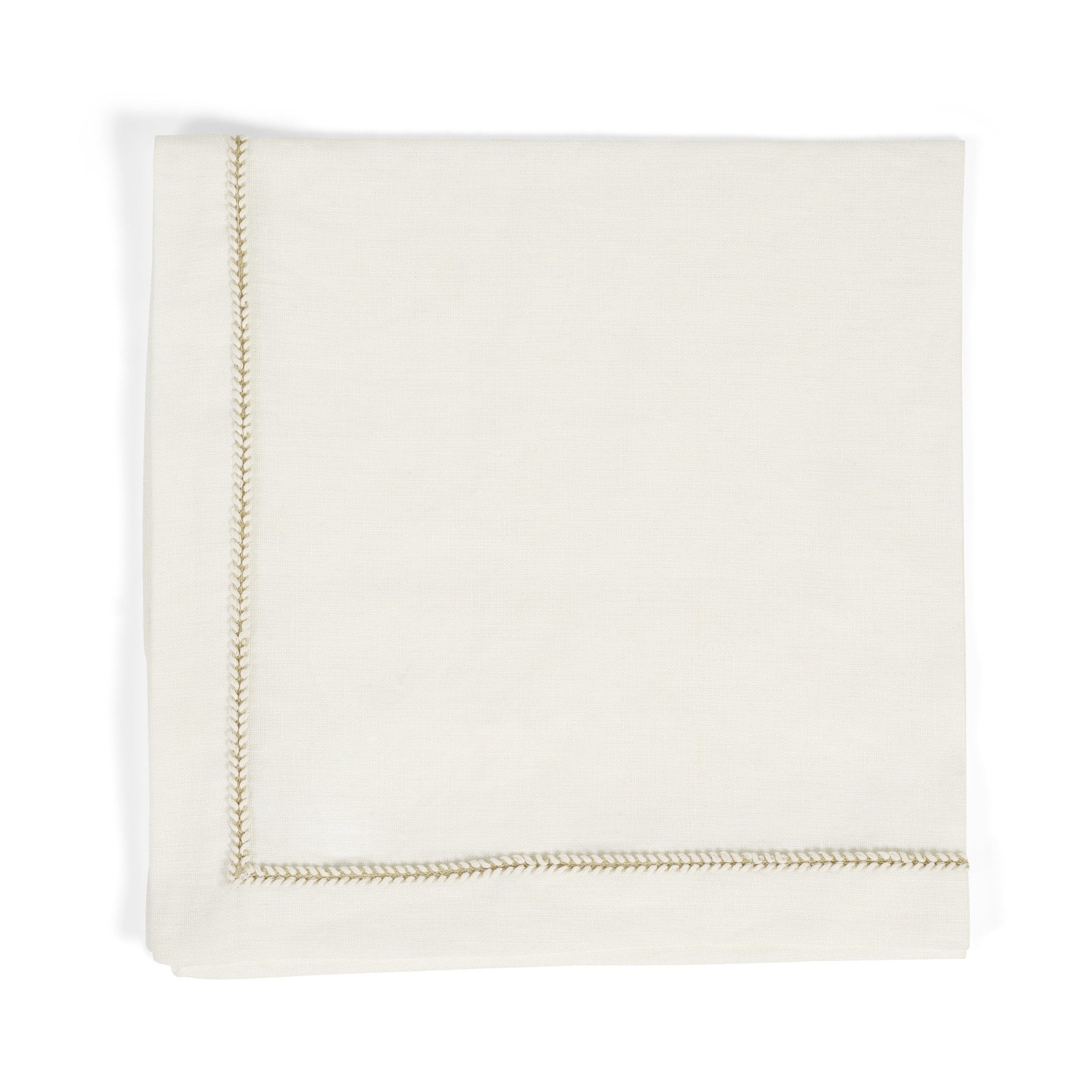 Michael Aram Twist Trim Dinner Napkin Eggshell